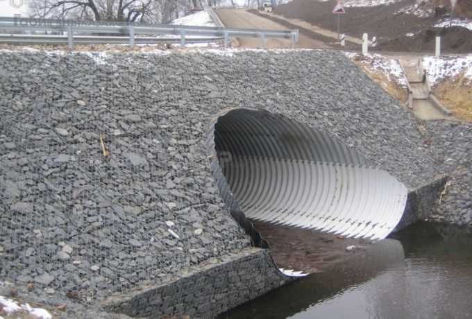 Укрепление оголовок водопропускных труб