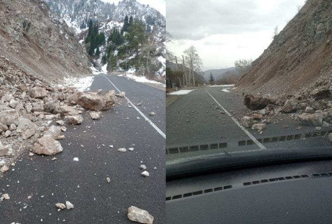 Дорогу к озеру Иссык и Тургеньскому ущелью закрыли
